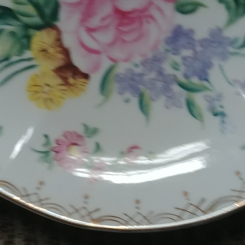 Pretty handled h.p. floral tray hand painted. - Picture 5 of 13